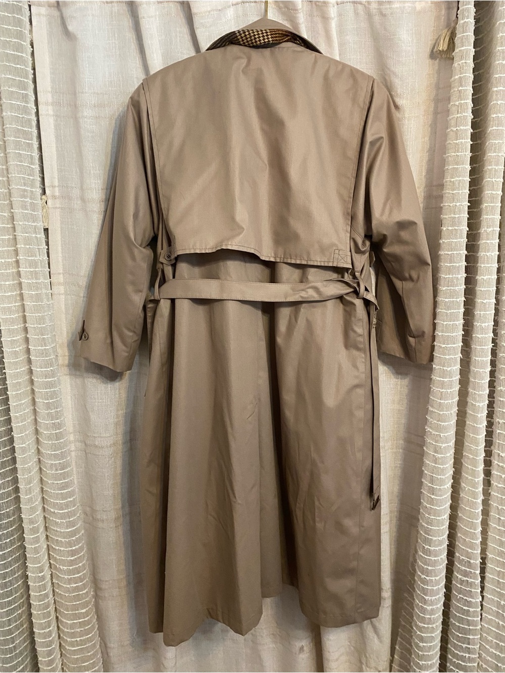 NWT VTG 60s London Fog Darcy Trench Plaid Zip Out Liner Scarf 12 USA Deadstock - Picture 12 of 16